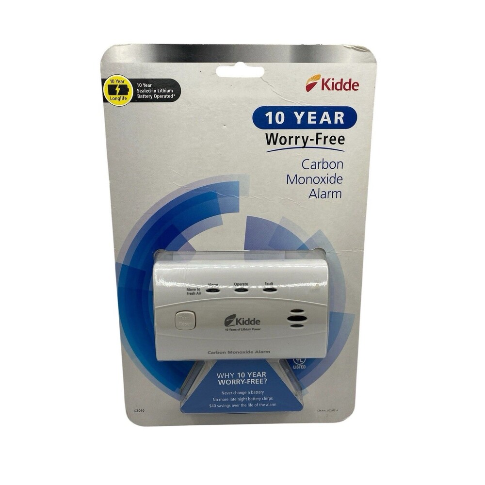 Kidde Carbon Monoxide Alarm C3010 Sealed-In Lithium Battery 21029714 New Sealed